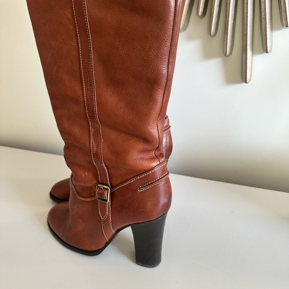 “Vintage Look” Brown Cognac Boots Sz 9.5 - Picture 3 of 5